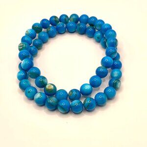 Apatite handmade stretch beaded bracelet 6mm